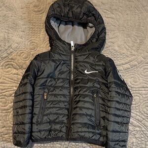 Nike Kids Black Hooded Puffer Jacket. Never used!